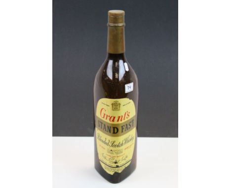 Empty Grant's Stand Fast Blended Scotch Whiskey 1 U.S. Gallon Bottle with Stopper Lid, 52cms high