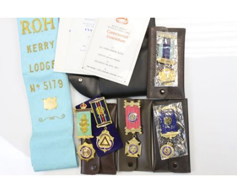 Collection of vintage RAOB Medals to include Silver &amp; Enamel