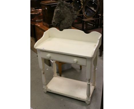 Painted Pine Washstand with Pot Shelf below