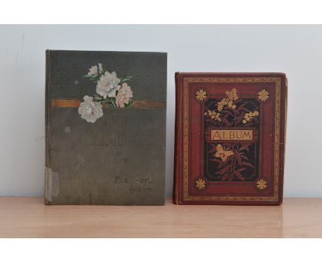 Two post cards albums, both AF one containing mostly photographic postcards, the other Christmas and birthday postcards (2)
