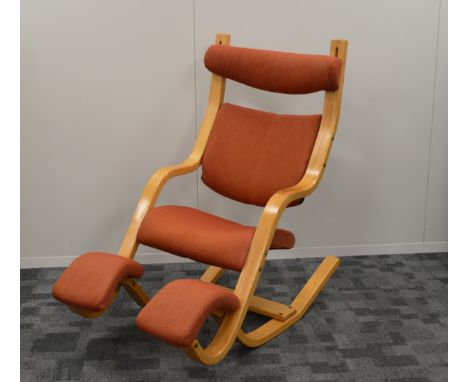 A pair of mid 20th century Balans Tripos armchairs, later upholstery, the chairs can be used in three positions, together wit