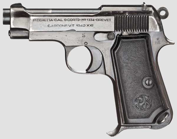 Beretta Mod. 34 Kal. 9 mm kurz, Nr. F48361. Nummerngleich. Blanker Lauf ...