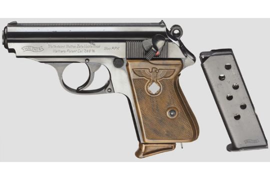 Walther PPK, ZM, RSHA (SS) mit Parteileiter-Griffschale Kal. 7,65 mm ...