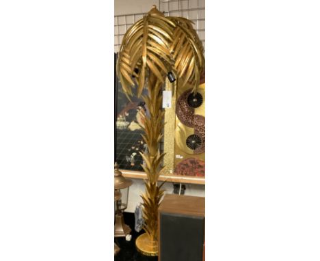 GILT METAL PALM TREE FLOOR LAMP - 150 CMS (H)
