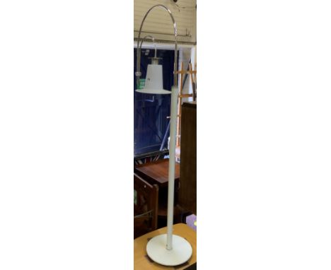 ITALIAN RETRO SWING ARM FLOOR LAMP WITH ORIGINAL SHADE - 1960'S