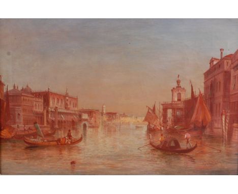Alfred Pollentine (1836-1890) - Devano canal in Venice, oil on canvas, signed lower right, 40 x 60.5cm  Condition Report / Ex