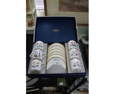 Royal Worcester coffee set for six in original branded box.