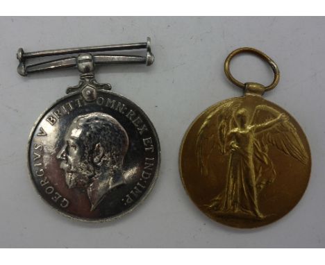 A pair of World War I medals to 21659 Pte. A. Cottingham, Linc. R.