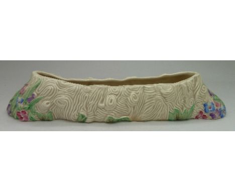 A Clarice Cliff planter, length 28cm