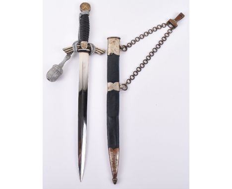 Gunther Rall - Luftwaffe 1st Model Officers Dress Dagger by Paul Weyersberg &amp; Co Solingen, fine early pattern example wit