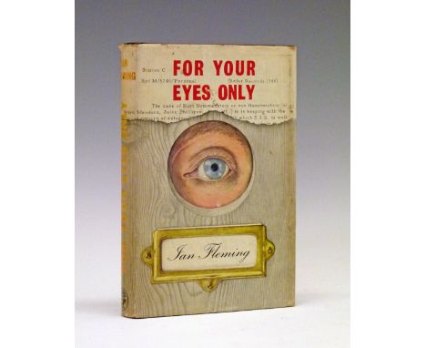 Books - Ian Fleming - For Your Eyes Only, published by Jonathan Cape, first edition 1960, black boards with white eye and gil