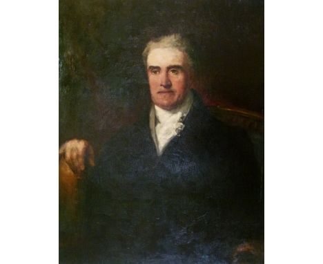 L. Walters (19th Century) - Oil on canvas - Portrait of a gentleman wearing a white cravat, unsigned, inscribed to verso 'Pai