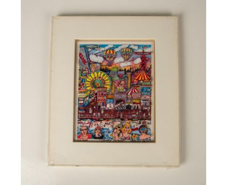 Three-dimensional color serigraph, signed, titled, and numbered on the lower margin. Modern, whimsical, and highly detailed f