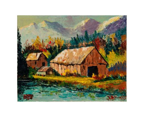 Superb oil on board by American Impressionist Henry Clapp, original member of the Society of Six. Clapp has depicted a set of