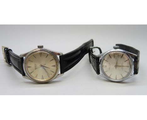 Two vintage wristwatches, Charles Bright and Record de Luxe