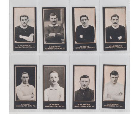 Cigarette cards, Smith's, Footballers (Titled, light blue backs) 17 type cards, Manchester United (4) Turnbull (no 14), Mered