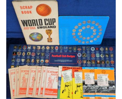 Football, mixed selection of items late 1950s onwards inc. programmes (approx. 100), various clubs inc. Southampton, Brighton