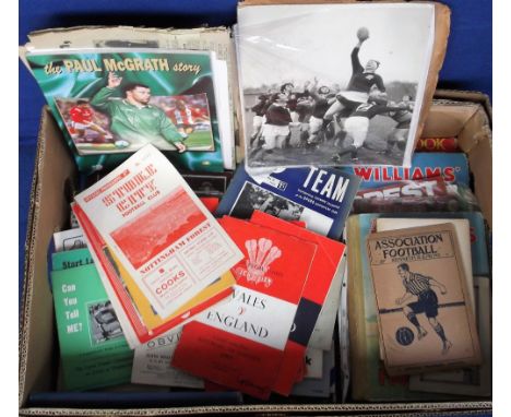 Sport, a mixed collection, 1920's onwards, inc. Football &amp; Rugby programmes, magazines, annuals, photographs etc., noted 