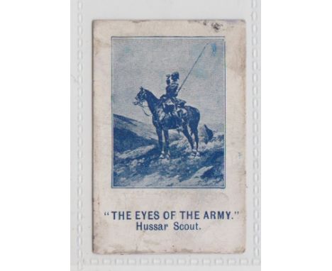 Cigarette card, Sarony, Boer War Scenes, type card, 'The Eyes of the Army, Hussar Scout', scarce (grubby, only fair) (1)
