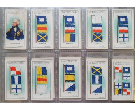Cigarette Cards, album containing a collection of approx. 15 transport related sets, inc. ITC International Code of Signals, 