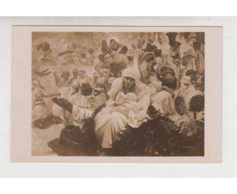 Postcard, Alphonse Mucha, Slav Period, Slavnost Svantovitova na Rujane (The Celebration of Svantovit in Rujana), Mucha moved 