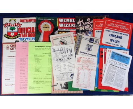 Football programmes, selection inc. several reserve sheets, Man. City v Sheffield Utd 56/57, Leeds United v Manchester Utd 66