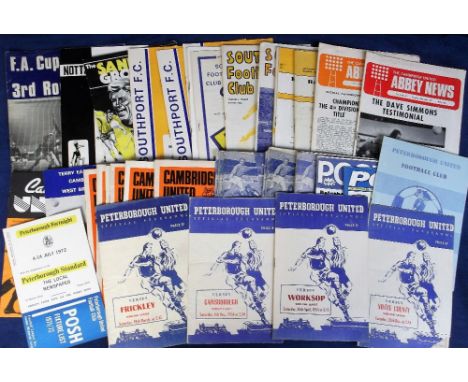 Football Programmes, collection of home programmes featuring Peterborough, Southport and Cambridge, inc. Southport (18) v. Hu