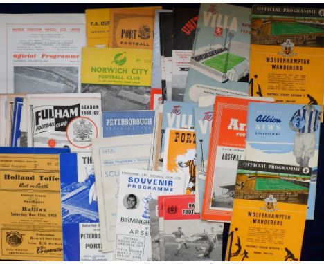 Football programmes, a collection of approx. 50 FA Cup match programmes, 1950's/60's inc. Arsenal v Aston Villa 53/4, Ipswich