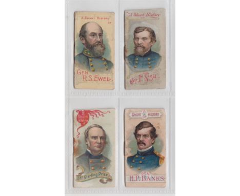 Cigarette cards, USA, Duke's, Histories of Generals (booklets), 4 types, Gen. R S Ewell, Gen. F Sigel, Gen. Stirling Price, &