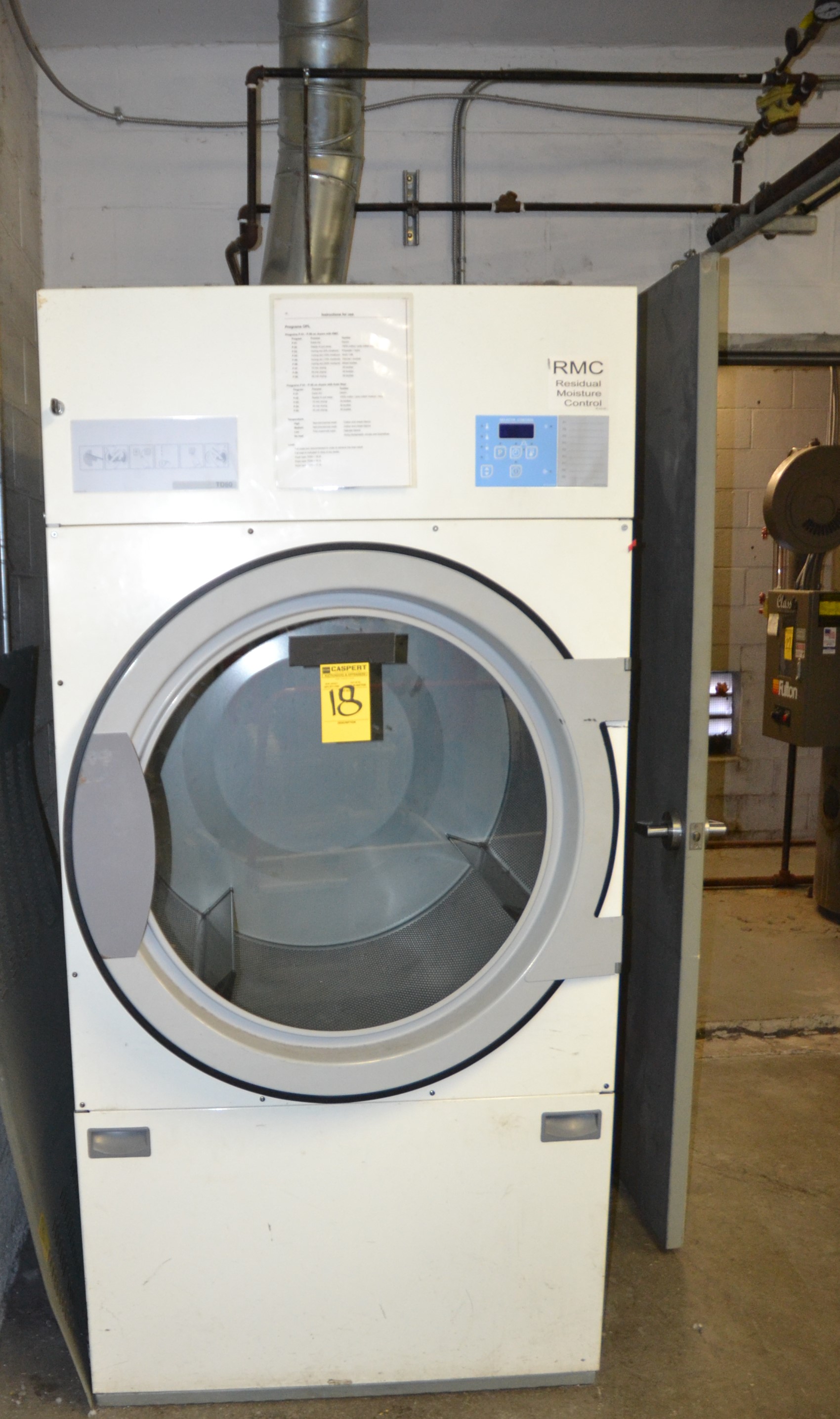 Front Load Dryer, 50 lb. Dryer, Model TD50 Steam, Serial