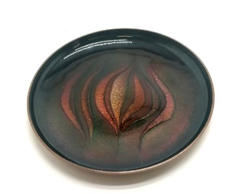 Ulf Johansen Norwegian enamel copper dish - 15cm diameter &amp; has slight surface abrasions