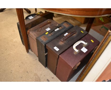 Four cases and a small box of various records to include jazz and blues; together with a projector sold as collector's item 