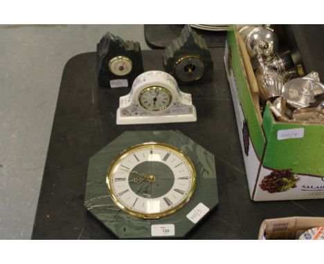 Slate Wall Clock, Barometer & Thermometer & Other Wedgewood Mantle Clock