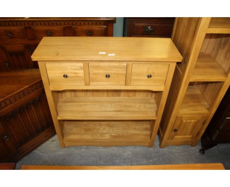 Light oak open front bookcase