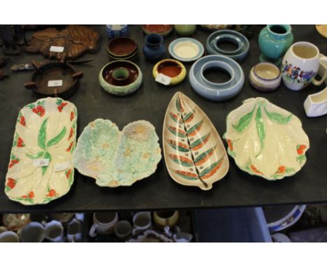 4 Vintage Hors D'oeuvres Plates by Royal Anchor, Avon & Crown Ducal