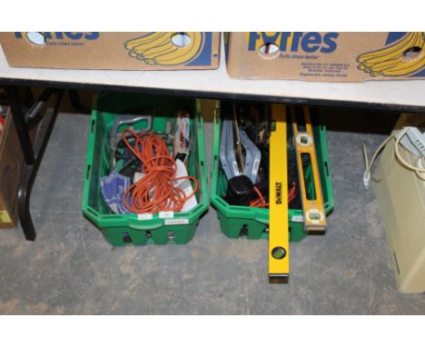 2 Boxes of Miscellaneous Tools, Levels etc