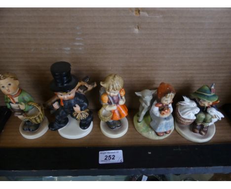 Five various Goebel figures of children 