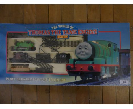 A Thomas the Tank Engine Percy Shunter electric train set 