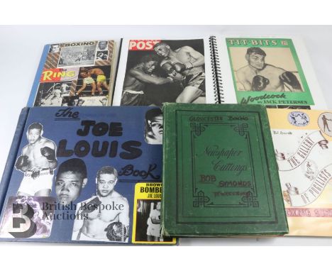 Pugilista interest - twelve scrapbooks compiled by Bob Symonds boxing enthusiast, each scrapbook profusely decorated with 20t
