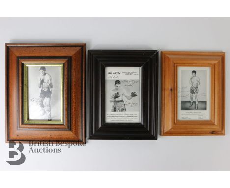 Pugilista interest - signed z-card for Len Harvey Former Middleweight Champion of Great Britain and the Empire and the Light 