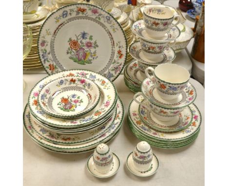 A Spode Chinese Rose part dinner and tea service