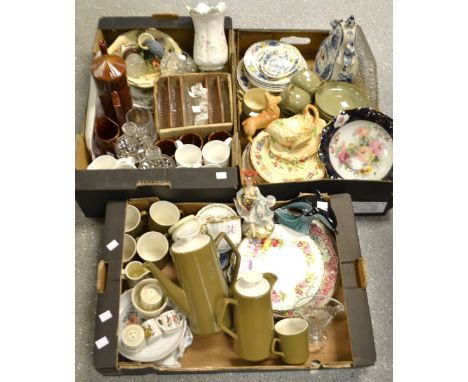 Ceramics & Glass - a Masons Ironstone, Regency pattern part dinner service;  others Straithmore ; etc;  a poole pottery dolph