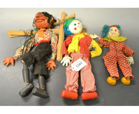 SM Pirate - Pelham Puppets SM Range, composite head and torso,  painted head, earrings, bandana,  eye patch,orange scarf, pai