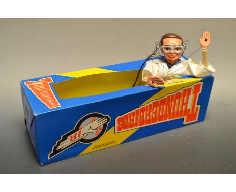 Brains, from the Gerry Anderson television series Thunderbirds, Pelham Puppet, moulded head with painted features, wearing a 