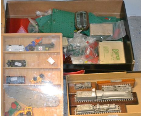 Toys & Juvenalia - Bayko building blocks, Scalextric booklets;  Corgi toys, Trains etc 