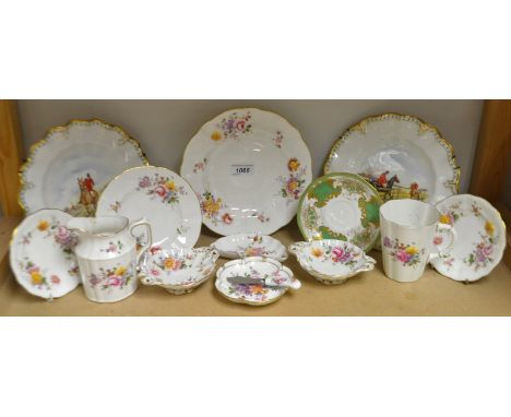 Royal Crown Derby - Posie plates and trinkets; hunting scene plates; etc.