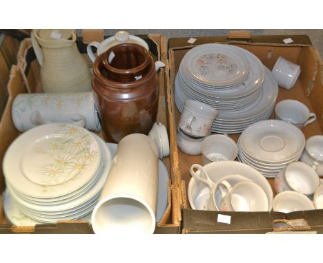 Tableware - a Denby Dauphine pattern dinner and tea service inc plates, bowls etc;  another Pastels Collection Serenade etc (