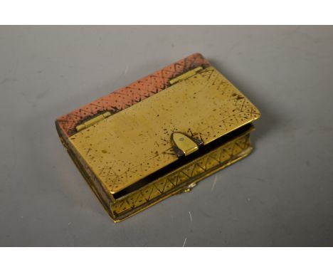 A Boer War Trench art table snuff box, shaped as a book, inscribed and dated