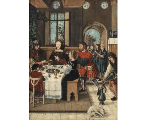 Hispano-Flemish School, 16th CenturyThe Rich Man's Feast oil on panel51.8 x 38.2cm (20 3/8 x 15 1/16in).Footnotes:ProvenanceS
