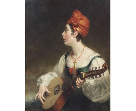 Henry William Pickersgill RA (London 1782-1875)L'improvisatrice oil on canvas88.4 x 68.1cm (34 13/16 x 26 13/16in).Footnotes: